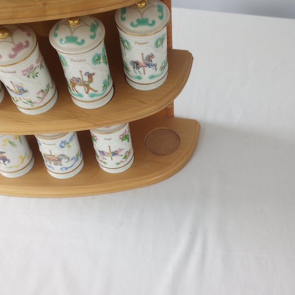 Lenox Accents Vintage 993 Lenox Carousel Spice Jars Rack Poshmark